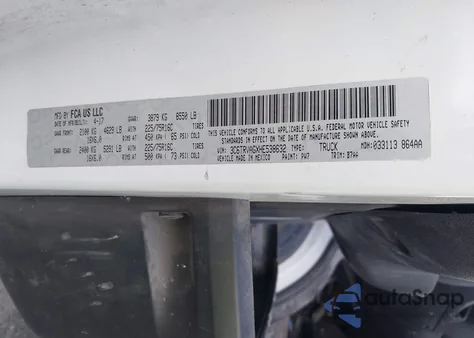 2017 Ram Promaster 1500 Low Roof 136 Wb из США, поврежденный, VIN 3C6TRVAGXHE538632